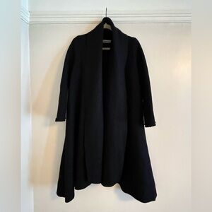 Black Women's Open-Front Coat